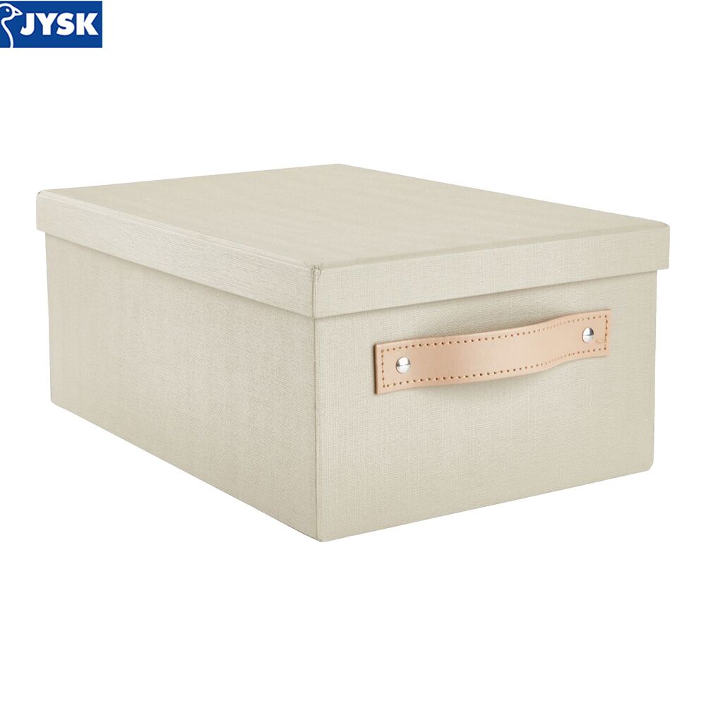 4911505 Hộp có nắp | FJORDUR | giấy nén | màu kaki | R23xD33xC14cm