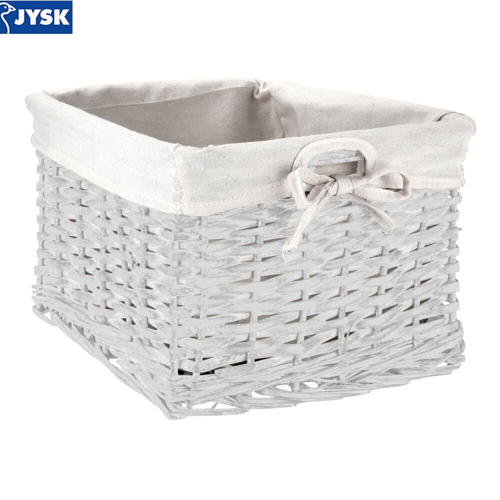 4911649 Giỏ đựng | GORM | polyester/cây liễu | trắng | R20xD25xC16cm