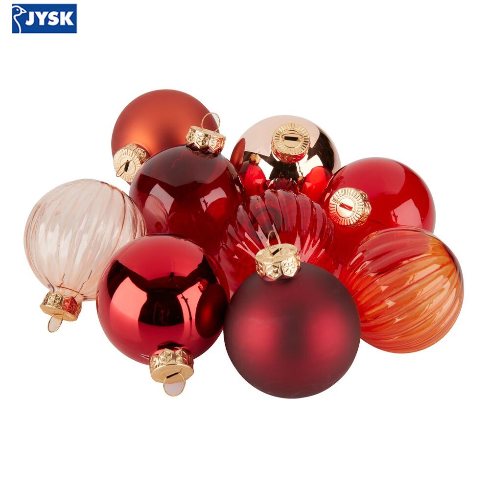 Bộ 9 hạt châu trang trí STJERNE nhôm thủy tinh nhiều màu 6xC8cm Bộ 9 hạt châu trang trí | STJERNE | nhôm/thủy tinh | nhiều màu | Ø6xC8cm